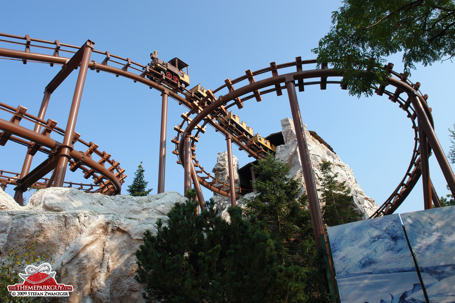 Mine train roller coaster