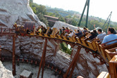 Mine train on-ride view