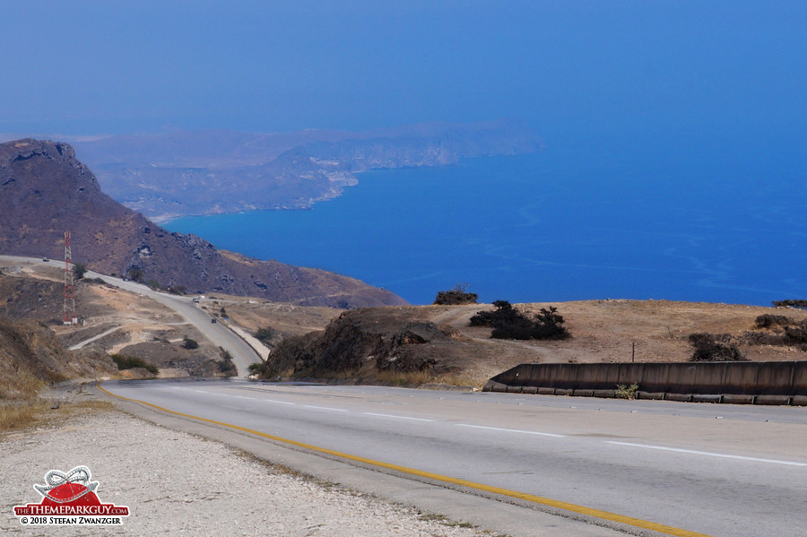 Coastal drive up the mountains at nearly impossible angles