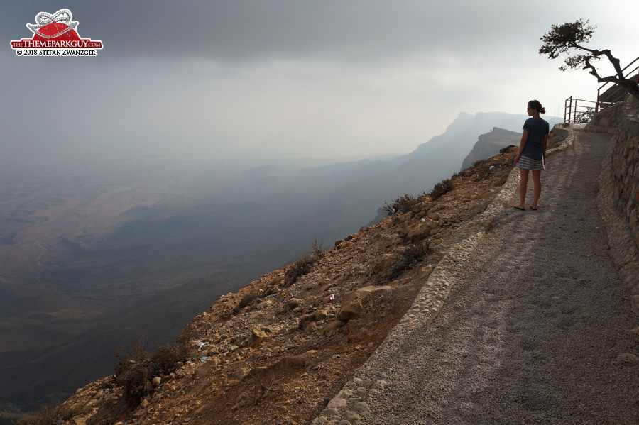 Jabal Samhan viewpoint. Don't stumble!