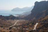 Empty road to Fazayah beach