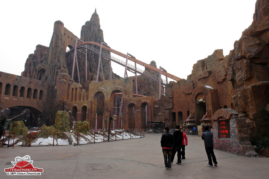 Massive Atlantis flying roller coaster