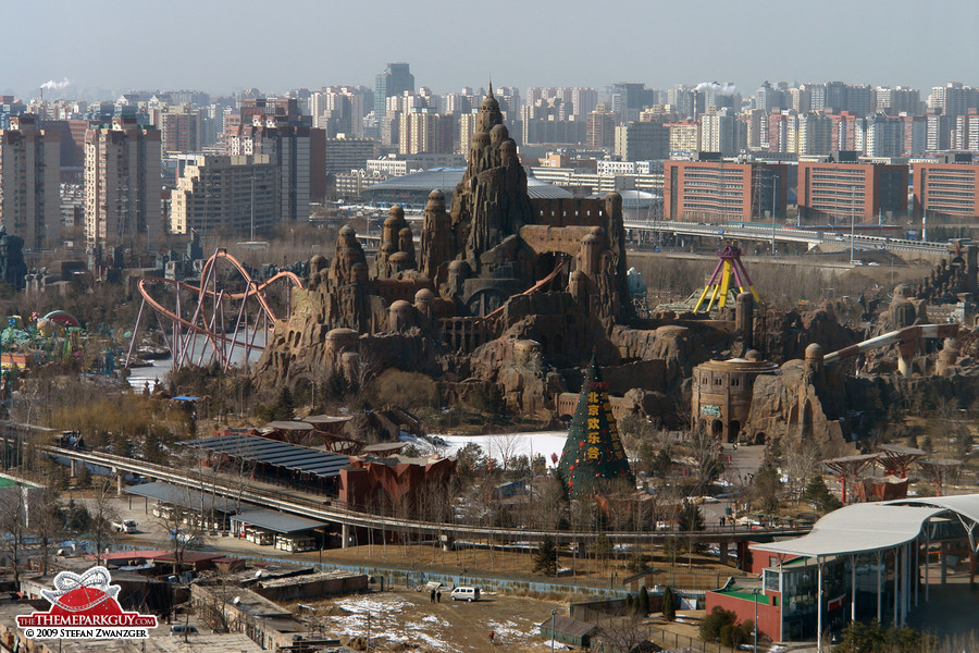 Atlantis castle, landmark of the park