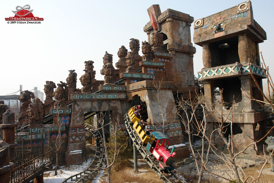 Classic mine train roller coaster