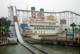 Shoot-the-Chutes ride with a super splash