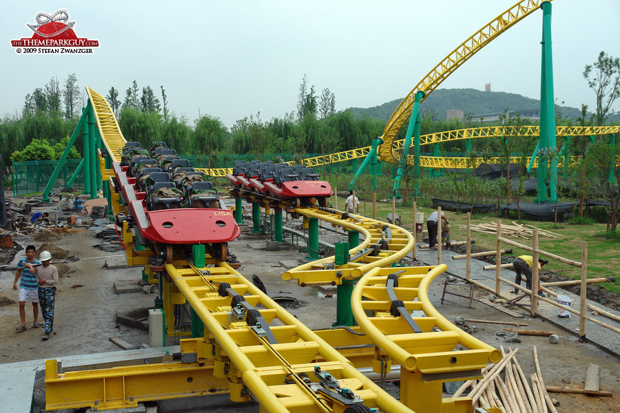 Intamin roller coaster under construction