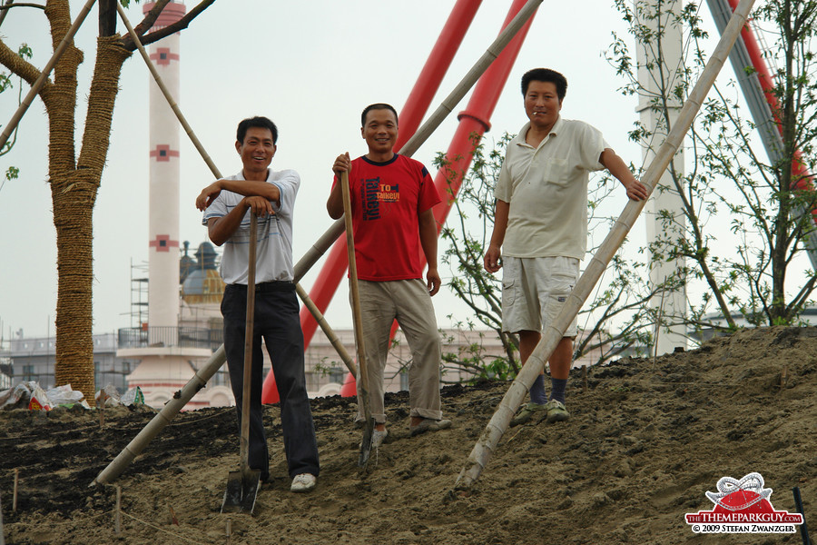 Smiling workers