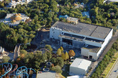 Harry Potter ride building aerial