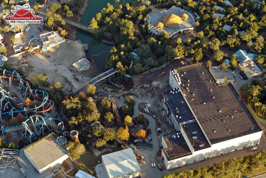 Harry Potter area from above, 2008