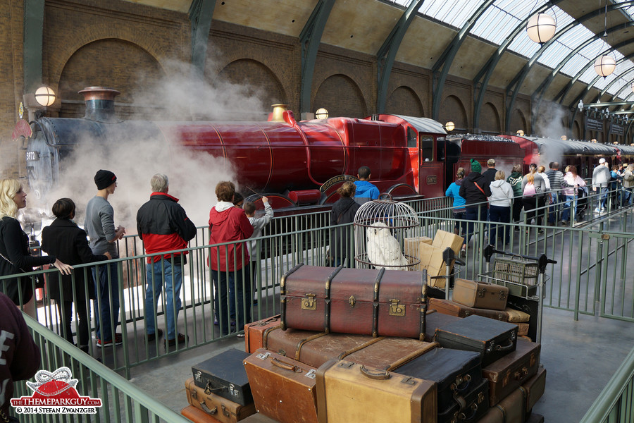 Hogwarts Express train, connecting the two parks