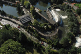 River rapids ride from above