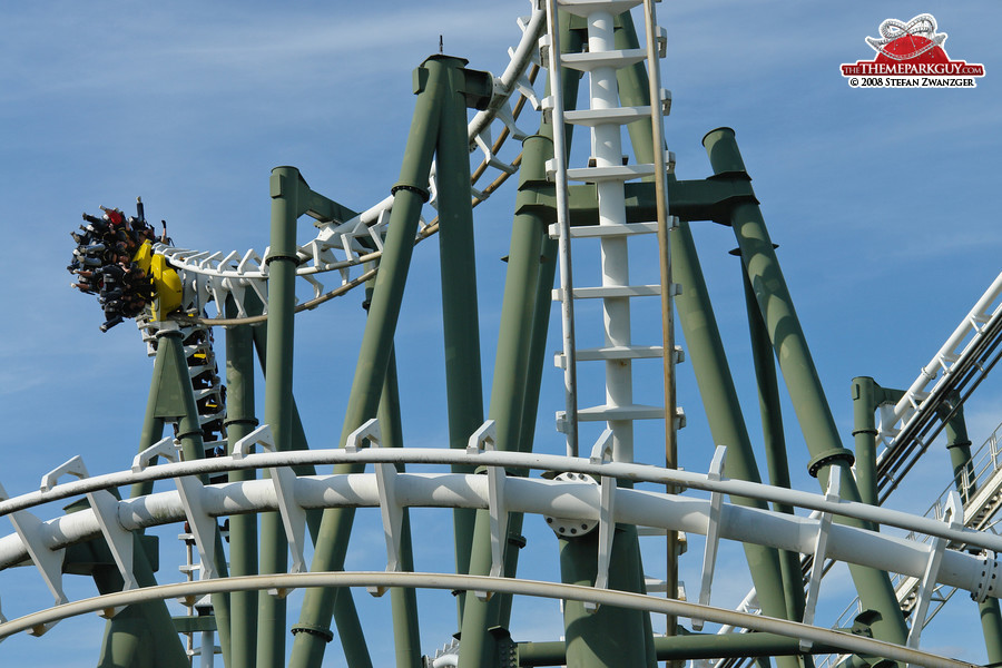 Suspended roller coaster