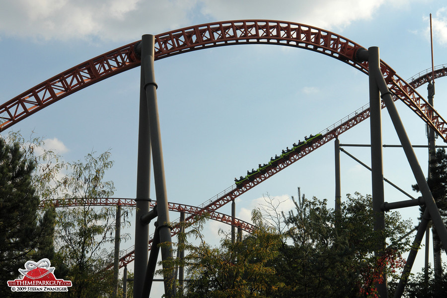 Massive Intamin-manufactured roller coaster