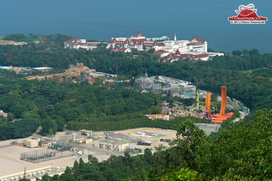 Hong Kong Disneyland expansion in the evening light