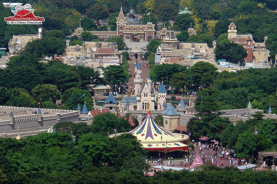 Hong Kong Disneyland seen from a very unique angle