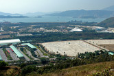 Hong Kong Disneyland seen from the mountains