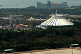 Space Mountain seen from an elevated point