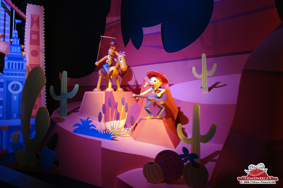 Disney characters at Hong Kong Disneyland's It's a Small World