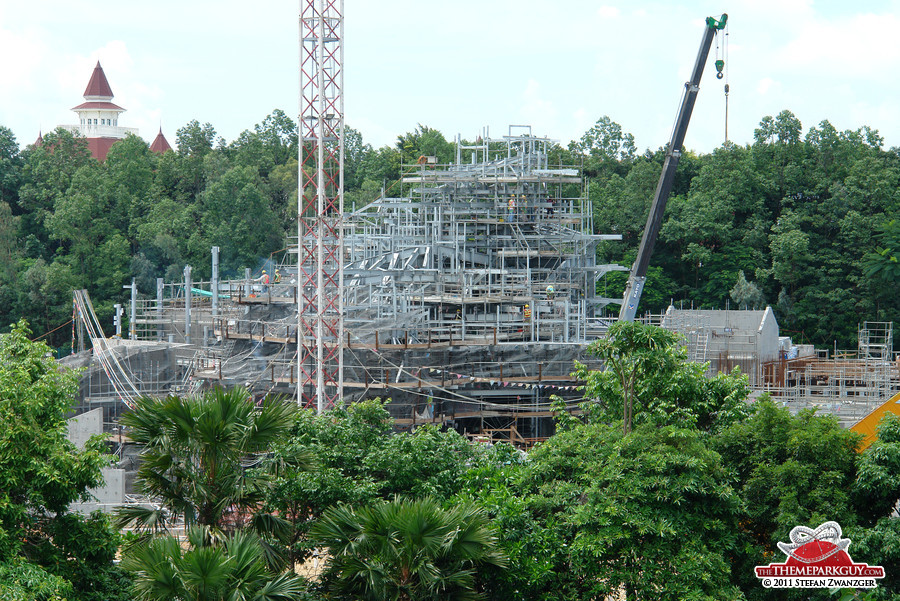 Grizzly Trail mountain coaster under construction