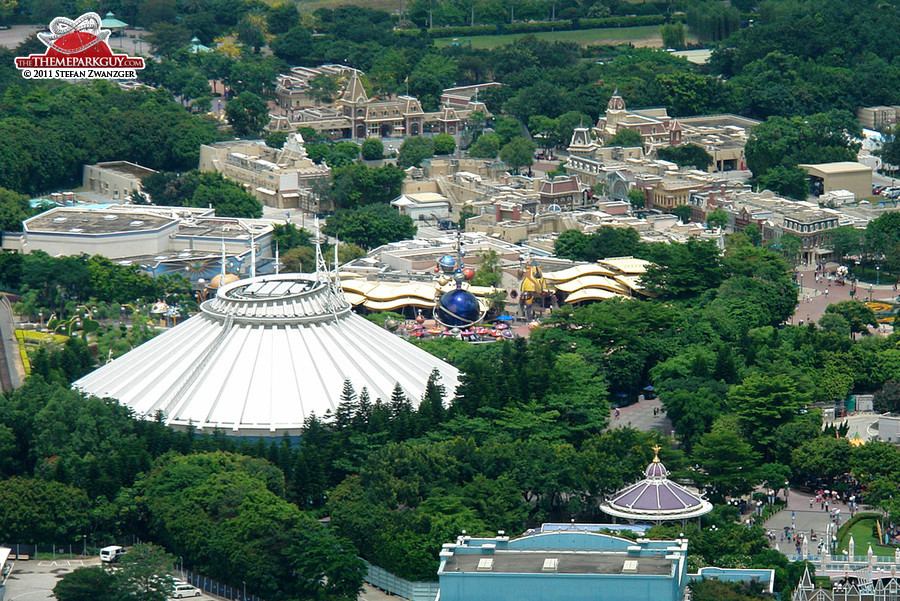 Space Mountain and Tomorrowland