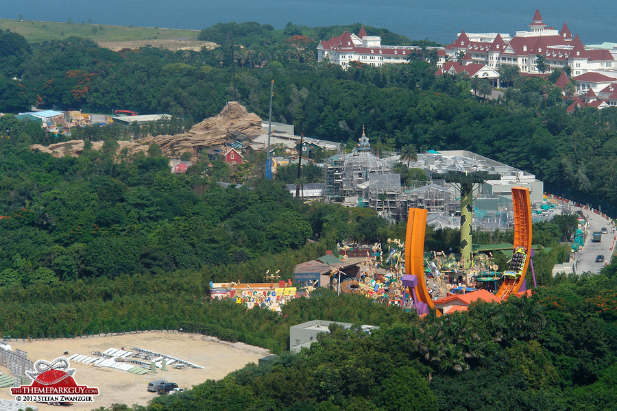 Hong Kong Disneyland expansion aerial