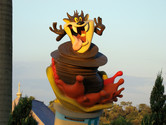 Looney Tunes characters all over the park