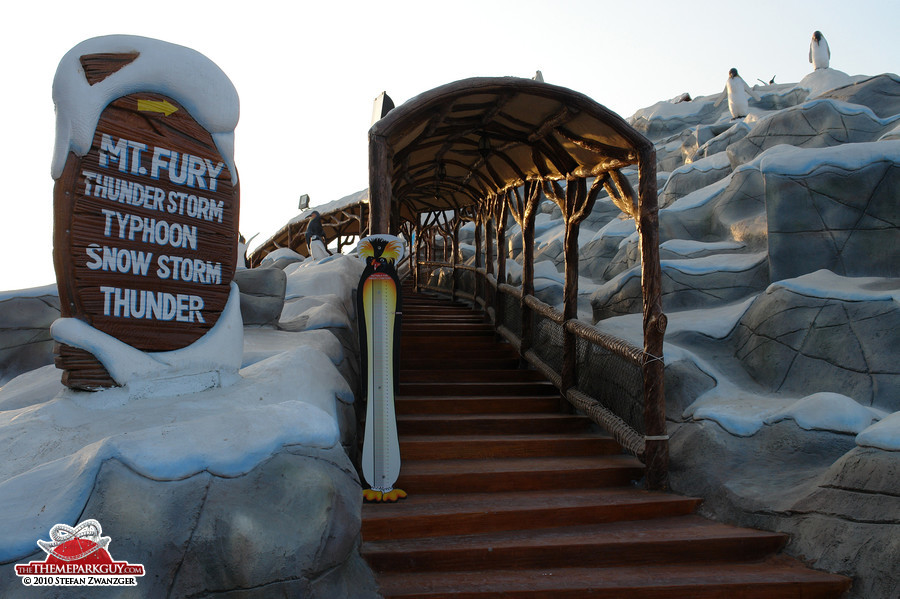 Staircase to the slide mountain