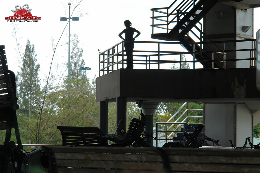 Peter Pan looking down on the relics of Jerudong Park