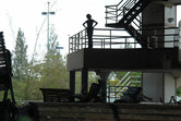 Peter Pan looking down on the relics of Jerudong Park
