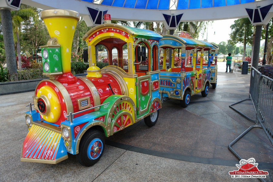 The children's train was also operating