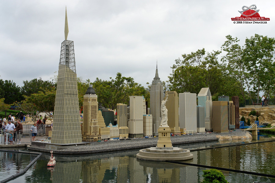 New York, with an early design of the Freedom Tower