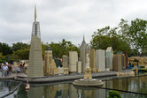 New York, with an early design of the Freedom Tower