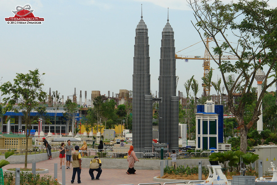 Kuala Lumpur's Petronas Towers made of Lego bricks