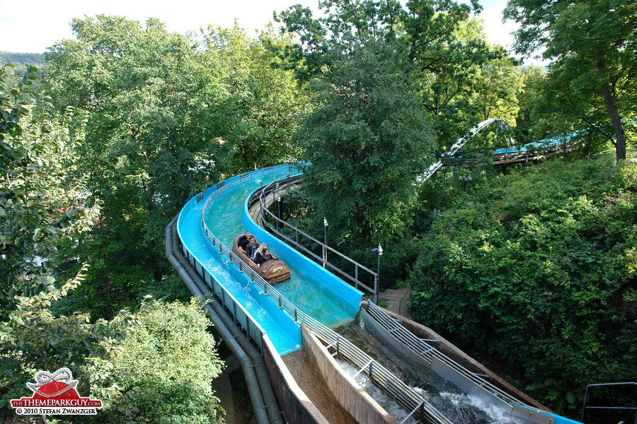 Flume ride on the hill