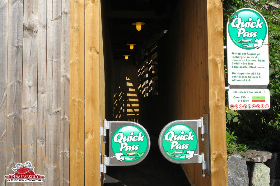 'Quick Pass', Liseberg's answer to Universal's Express Pass