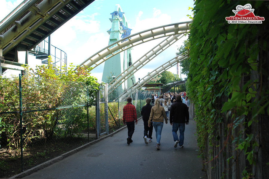 Roller coaster on the hill