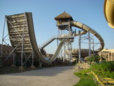 Thrilling U-shaped water slide