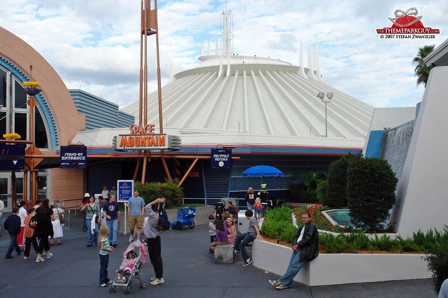 Space Mountain indoor roller coaster