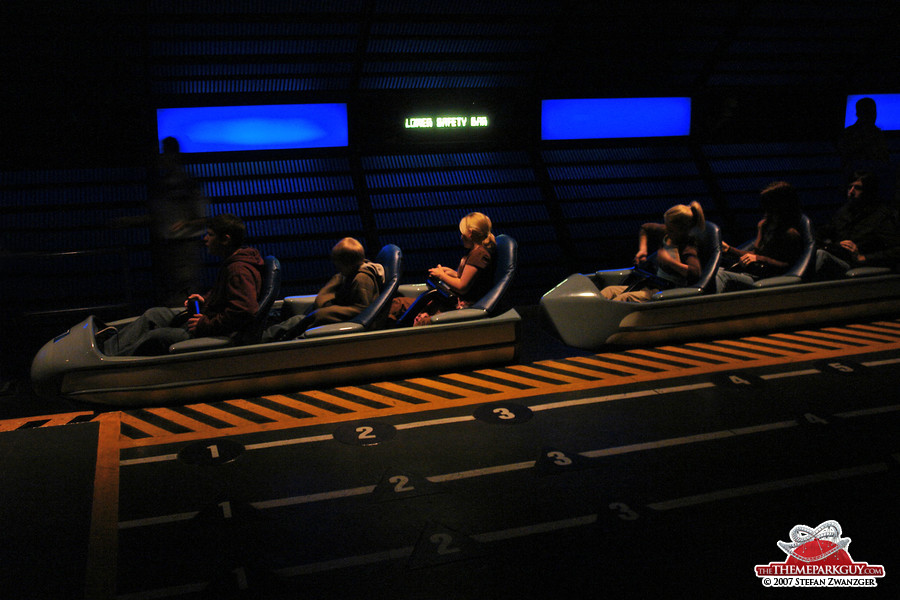 Space Mountain coaster cars