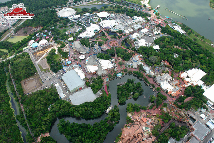 Disney's Magic Kingdom aerial 2