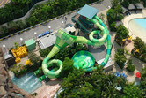 Second slide tower with funnel slide and bowl slide