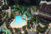 Wave pool and main slide section of the park