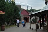 Wild West town, with factory background