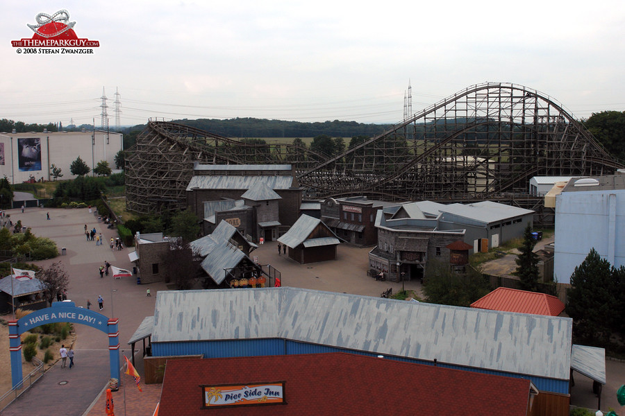 Wooden roller coaster