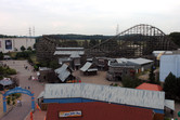 Wooden roller coaster