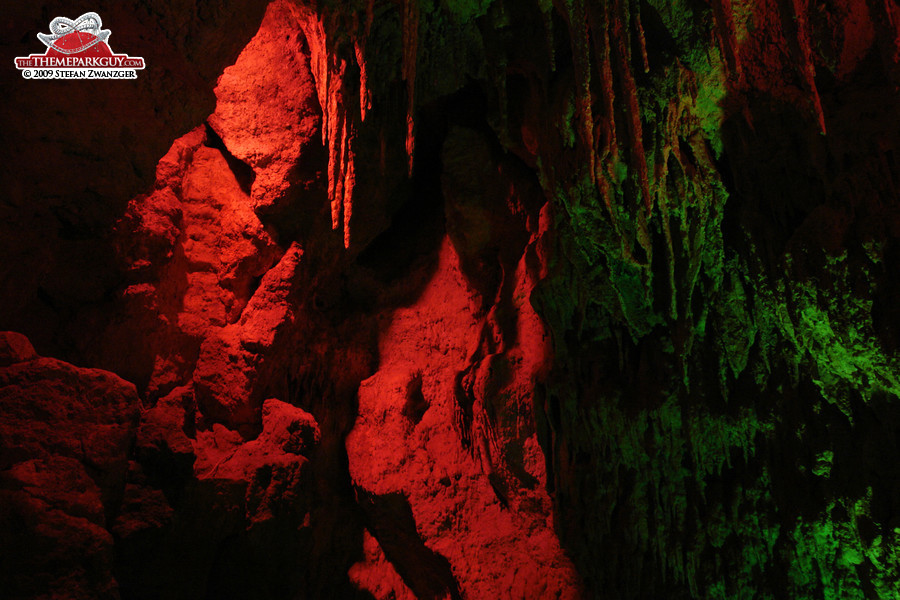 Artificial stalactite cave inside the castle - the ancestor of Big Thunder Mountain?