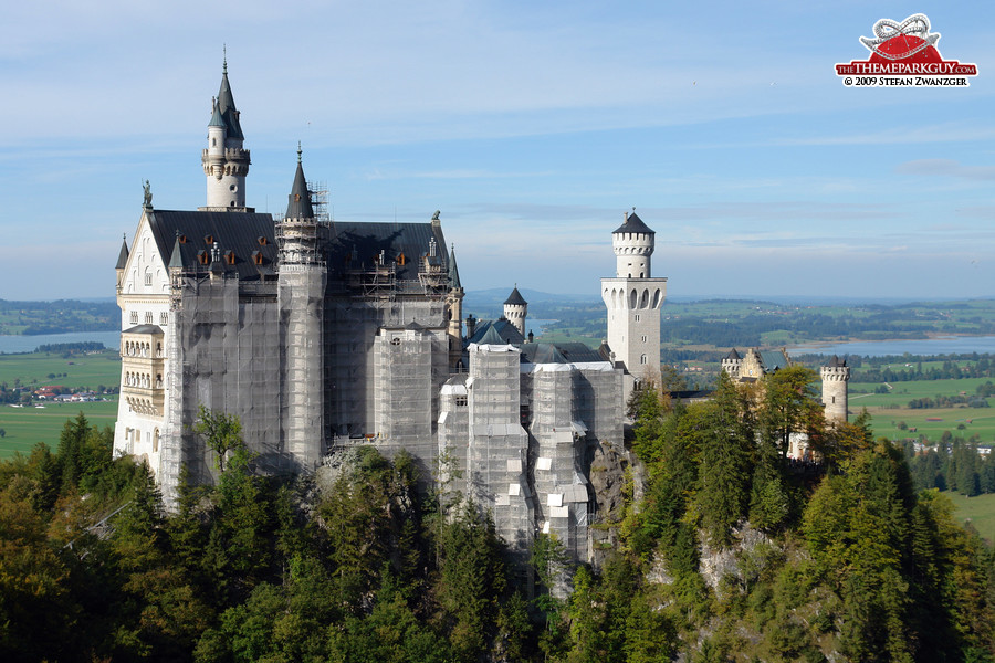 Neuschwanstein Castle, undergoing renovation in 2009