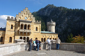 Neuschwanstein Castle, with the Alps in the background