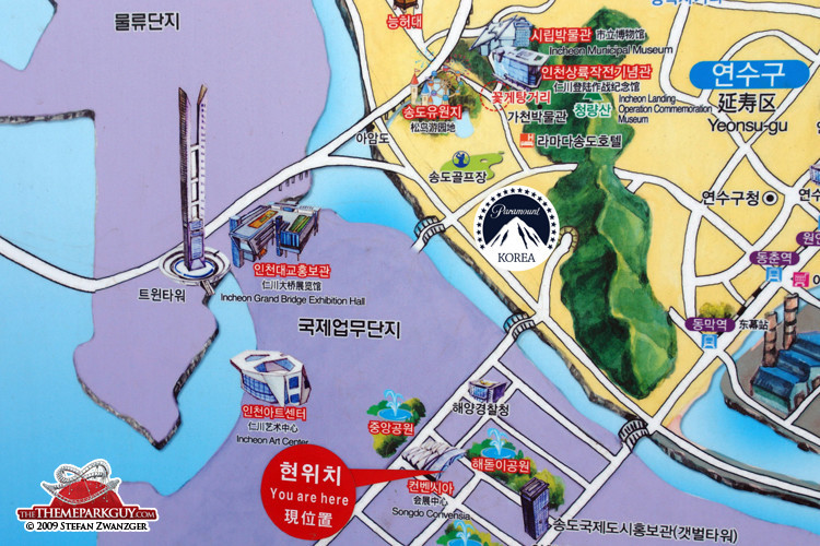 Paramount Movie Park Korea location on a map