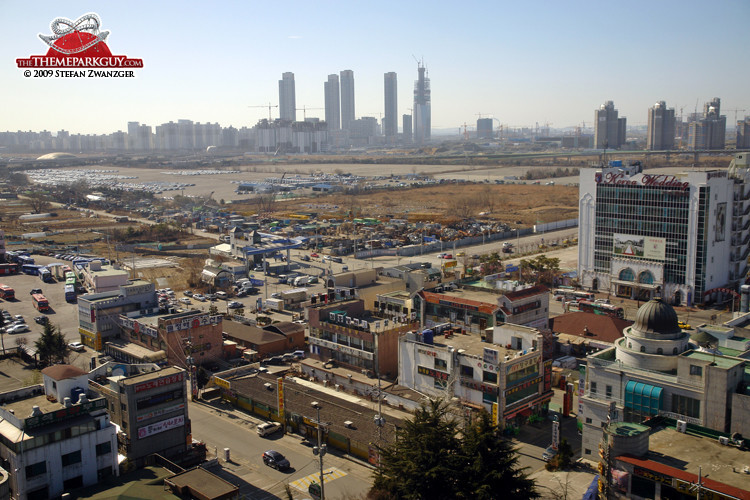 Future Paramount Movie Park location (Songdo skyscrapers at the back)